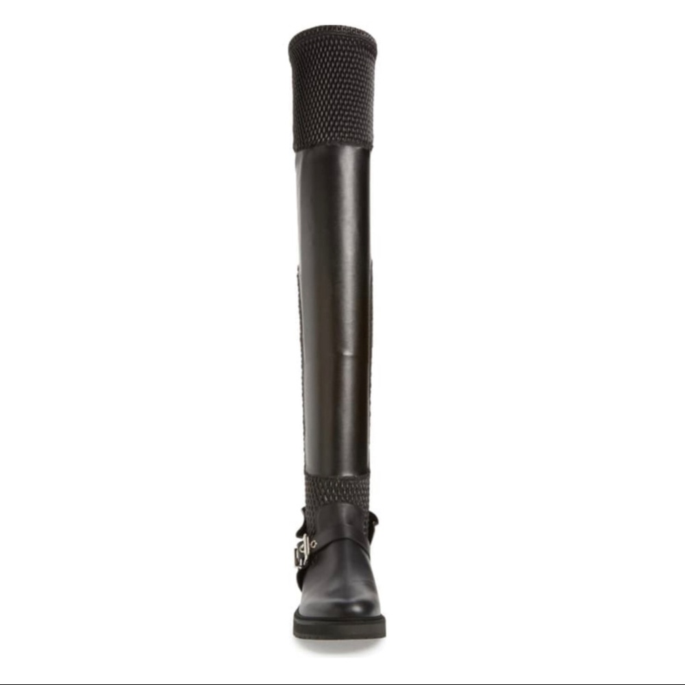 FENDI LEATHER OVER-THE-KNEE BOOTS - Picture 4 of 5